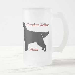 Mug en verre givré Maman Gordon Setter