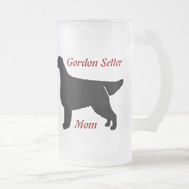 Mug en verre givré Maman Gordon Setter (Droit)