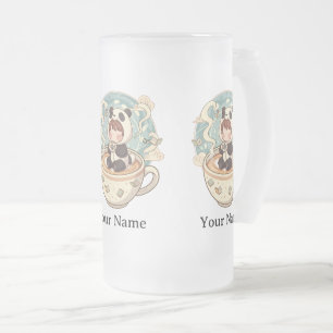 Mug en verre givré Panda Cold Brew