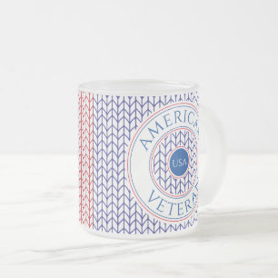 Mug en verre givré VÉTÉRAN AMÉRICAIN
