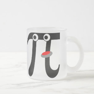 Mug en verre glacé Pi souriant