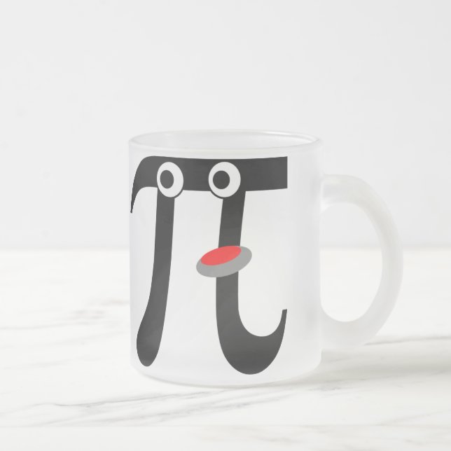 Mug en verre glacé Pi souriant (Droit)