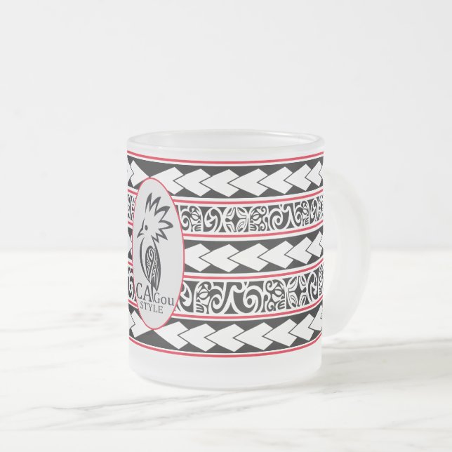 Mug en verre glacé Tribal Ethnic (Devant droit)