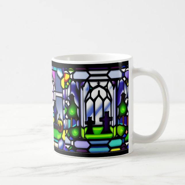 Mug en verre graveyard Halloween (Droite)
