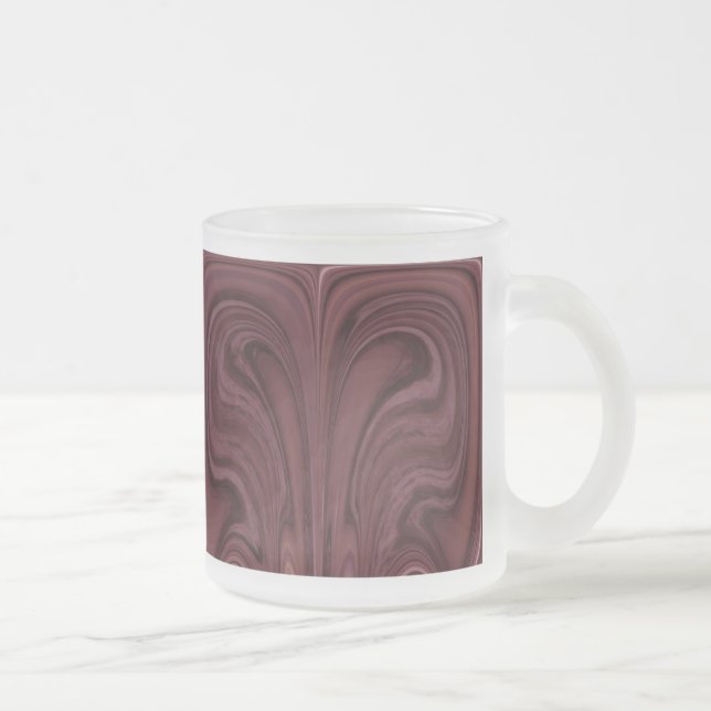 Mug en verre océanique en miroir - Abstrait (Droit)