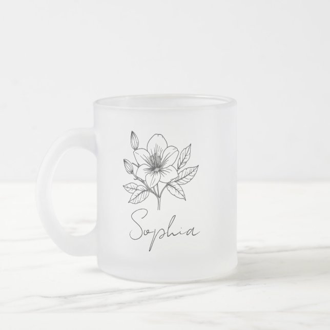 Mug en verre personnalisé, Mug de demoiselle d'hon (Gauche)