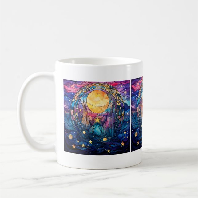 Mug en verre teint céleste (Gauche)