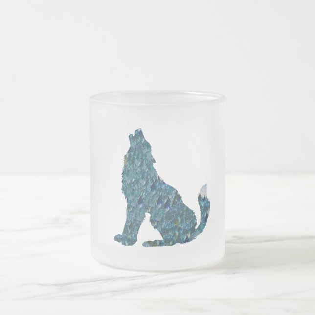 Mug en verre Wolf Art (Centre)