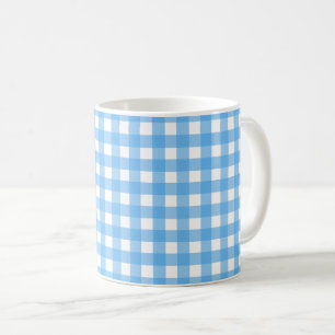 Mug En vichy bleu ciel