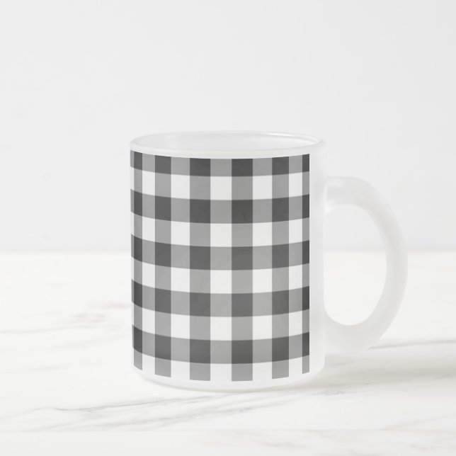 Mug En vichy café noir et blanc (Droit)