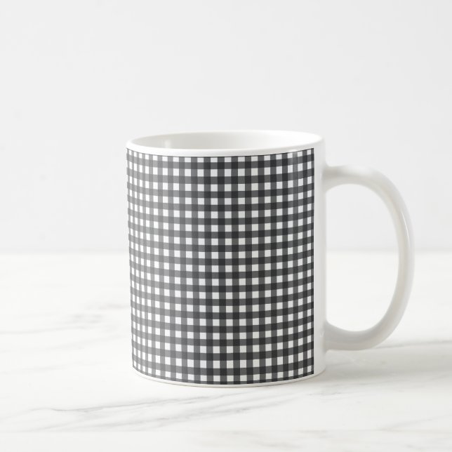 Mug En vichy noir et blanc (Droite)
