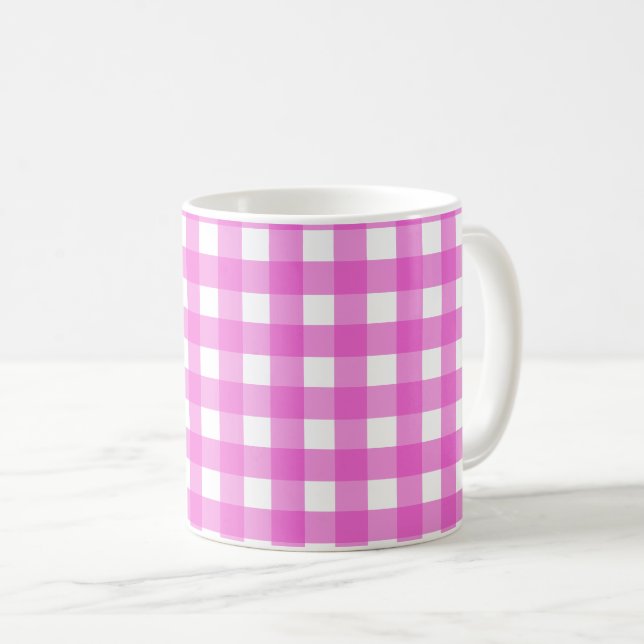 Mug En vichy rose (Devant droit)