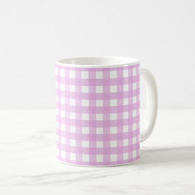 Mug En vichy rose pâle (Devant droit)