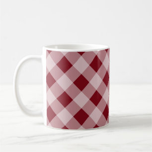 Mug En vichy rouge foncé