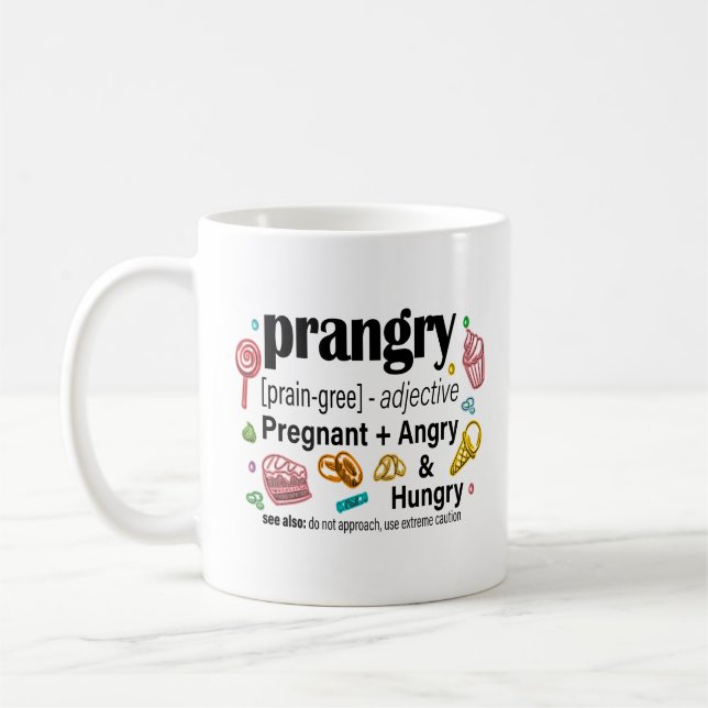 Mug Enceinte + en colère et affamée = en colère (Gauche)