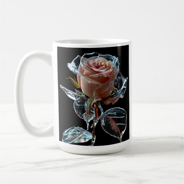 Mug "Enchantant Rose De Glace : Une Blossom De Verre T (Gauche)