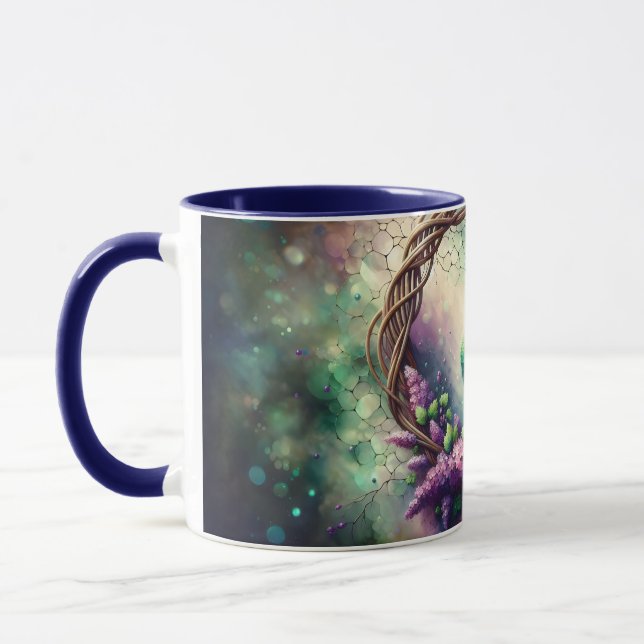 Mug Enchanted Peacock Floral Wreath (Gauche)