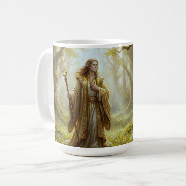 Mug  Enchanted Woodland Wizard Fantasy Art (Devant gauche)