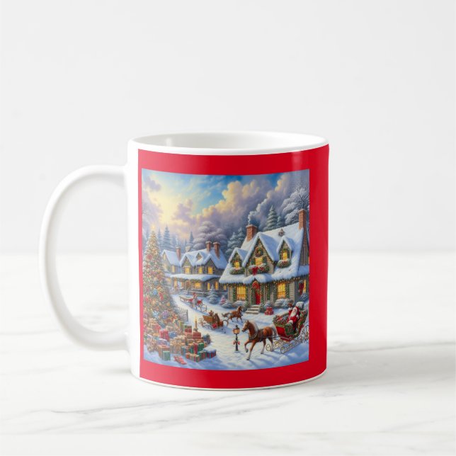 Mug Enchanter la scène du village de Noël (Gauche)