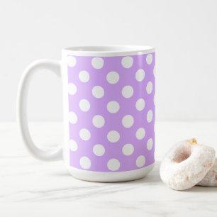 Mug Enchanter Lilac Et De Grands Pois Blancs