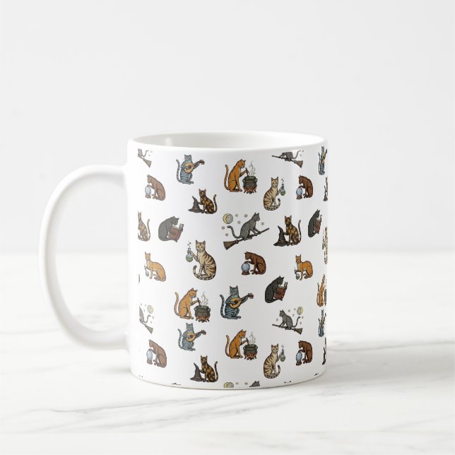 Mug Enchanting Witchy Cats - Magical Feline Adventure (Gauche)