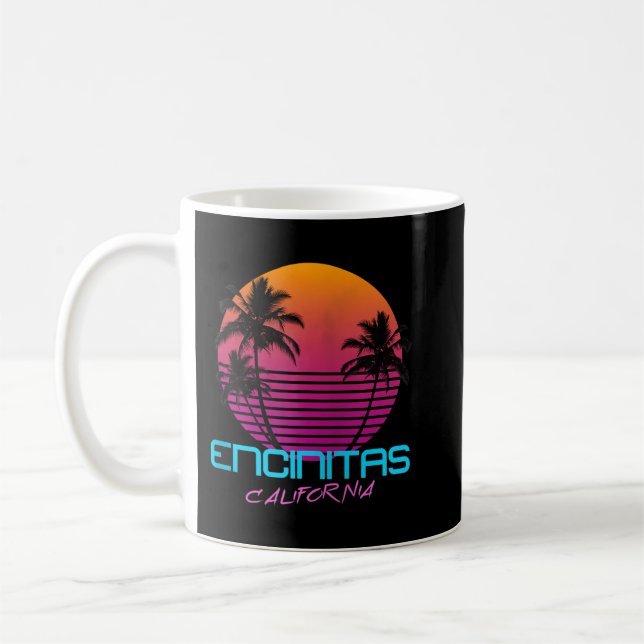 Mug Encinitas California Retro 80's Sunset Zip Sweat - (Gauche)