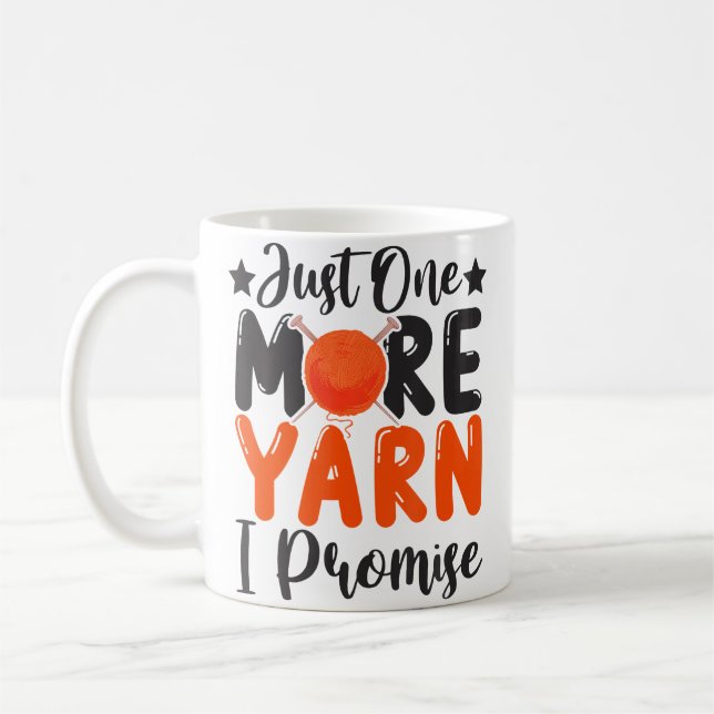 Mug Encore un fil, je promets  Tricot  Broderie (Gauche)