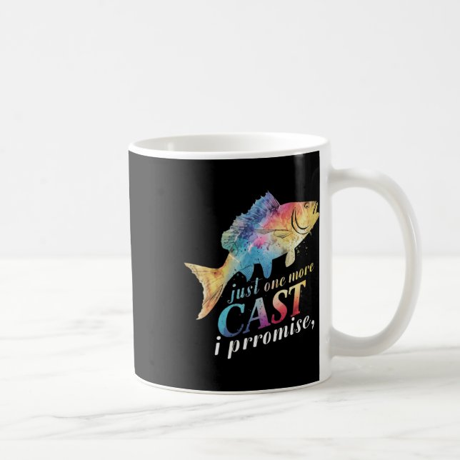 Mug Encore un lancer je promets Cadeaux de pêcheur  (Droite)
