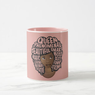 Mug Encourageant les femmes noires, cheveux naturels,