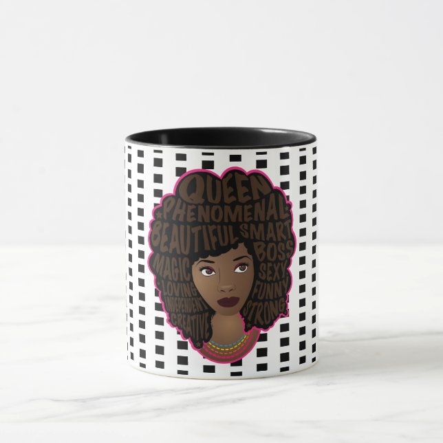 Mug Encourager les femmes noires, les Pois noirs et bl (Centre)