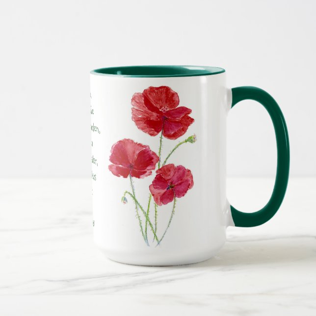 Mug Encourager Promesse Écriture Isaiah Poppy Garden (Droite)