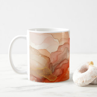 Mug encre d'alcool rouge et orange