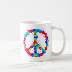 Mug Encre de colorant de cravate de symbole de paix
