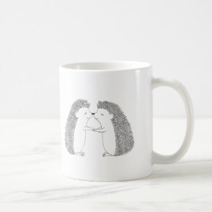 Mug Encre de hérisson dessinant l'amour mignon d'amis
