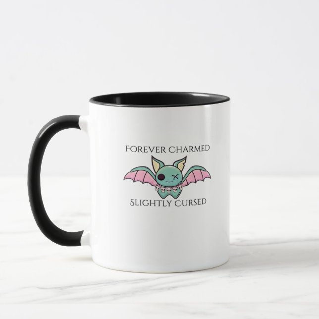 Mug Encre de Whimsigoth - Forêts mystiques, Lunes et M (Gauche)