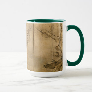 Mug Encre japonaise sur papier Gibbons Primates & Pays