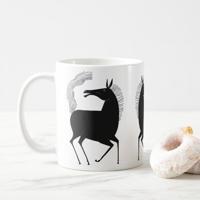 Mug Encre parlant de fantaisie V01 CHEVAL (Avec donut)