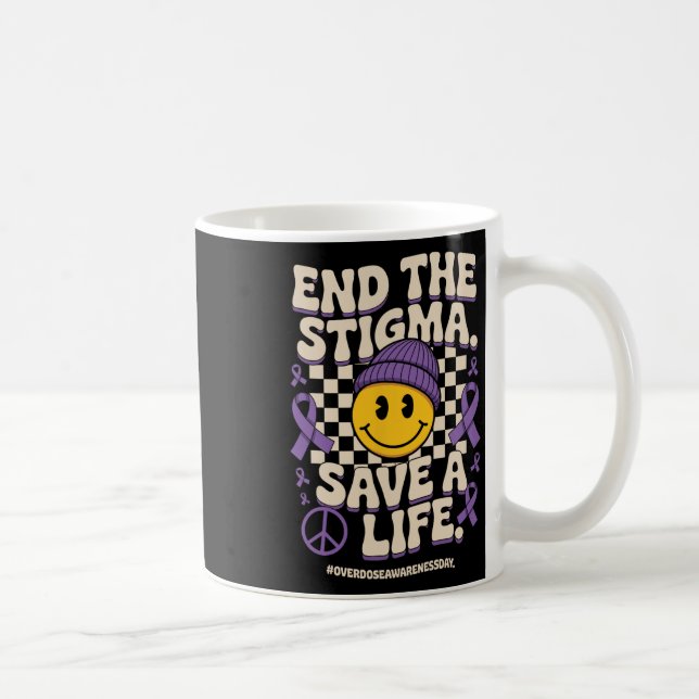 Mug End The Stigma Save A Life Groovy Overdose Awarene (Droite)