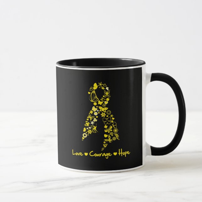 Mug Endometriosis Love Courage Hope Papillons (Droite)