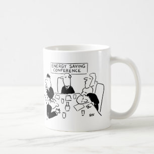 Mug Endormi à la conférence sur les économies d'énergi
