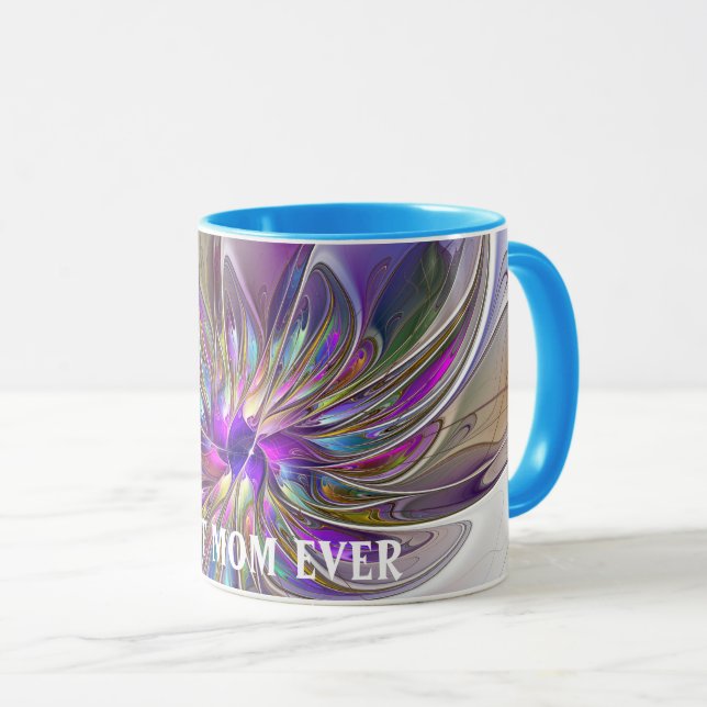 Mug Energie, Abstraite Fleur d'art fractal Meilleure m (Devant droit)
