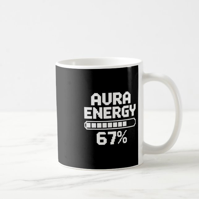 Mug Énergie Aura À 67 Drôle Six Sept Mème Gen Alpha M (Droite)