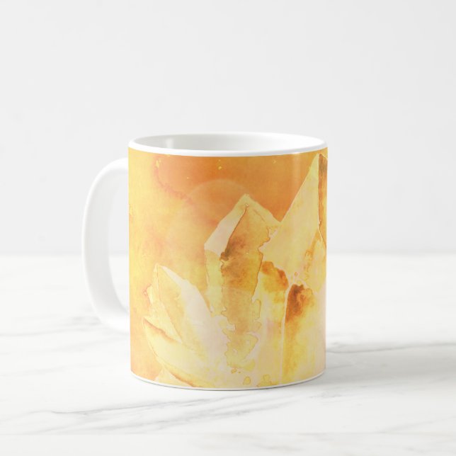 Mug Énergie citrine Chakra de thérapie par les (Devant gauche)
