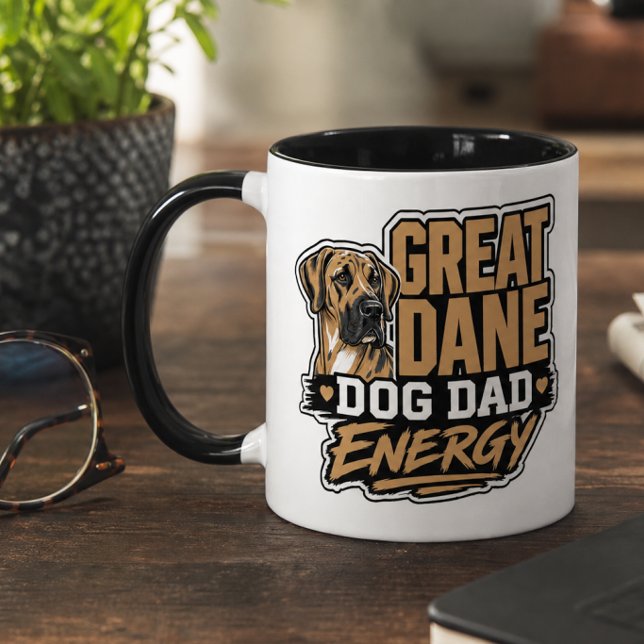 Mug Énergie de papa de Grand Danois  (Great Dane Dog Dad Energy Mug)