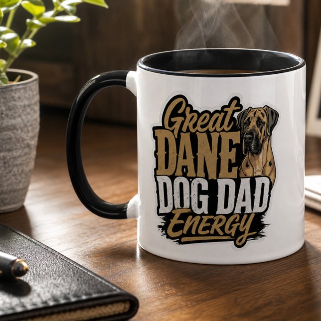 Mug Énergie de papa de Grand Danois  (Great Dane Dog Dad Energy Mug)