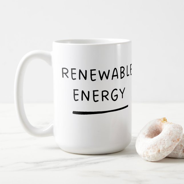 Mug Énergie renouvelable – Café écologique mignon et d (Avec donut)
