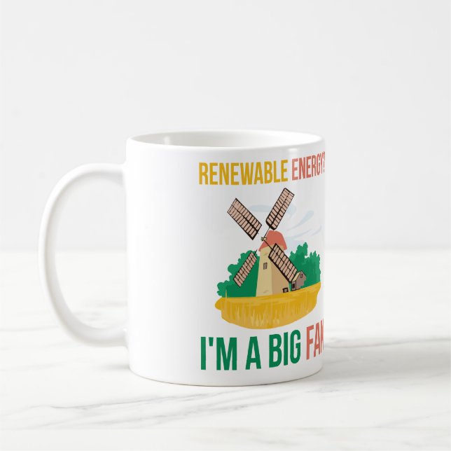 Mug Énergie renouvelable ? Je suis un grand fan (Gauche)