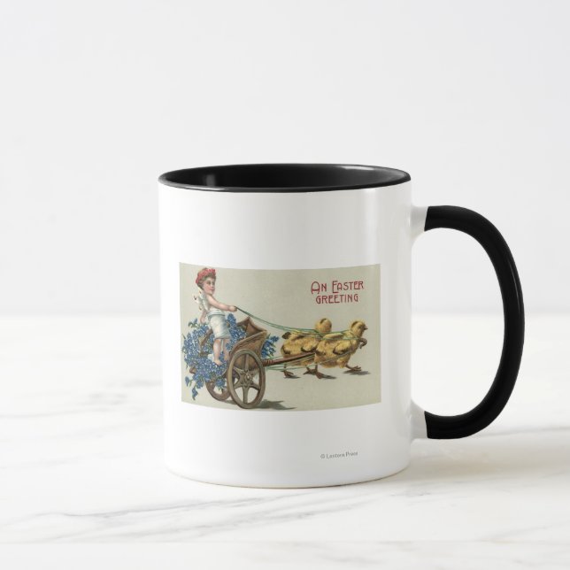 Mug Enfant à Toga sur Chariot tiré par des pousses (Droite)