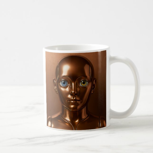 Mug Enfant androïde métal cuivré (Droite)