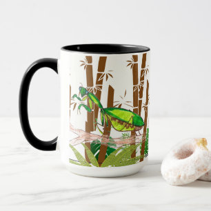 Mug Enfant Art Prier Mantis Animal Green Imprimer mign
